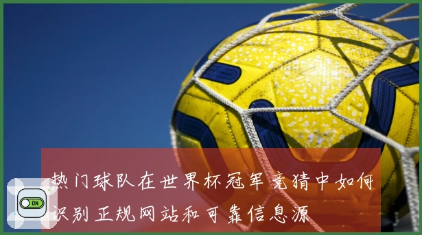 热门球队在世界杯冠军竞猜中如何识别正规网站和可靠信息源